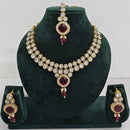 Rajwadi Collection Crystal Stone And Pearl Designer Necklace Set