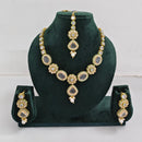 Rajwadi Collection Crystal Stone And Pearl Designer Necklace Set