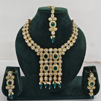 Rajwadi Collection Crystal Stone And Pearl Designer Necklace Set