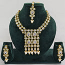 Rajwadi Collection Crystal Stone And Pearl Designer Necklace Set
