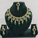 Rajwadi Collection Crystal Stone And Pearl Designer Necklace Set