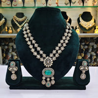 Rajwadi Collection Crystal And Austrian Stone Designer Necklace Set