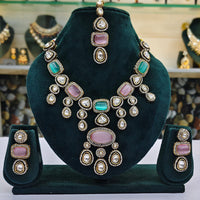 Rajwadi Collection Crystal And Austrian Stone Designer Necklace Set