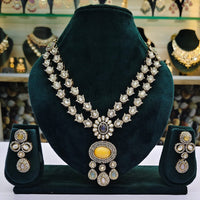 Rajwadi Collection Crystal And Austrian Stone Designer Necklace Set