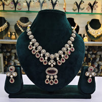 Rajwadi Collection Crystal And Austrian Stone Designer Necklace Set