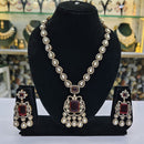 Rajwadi Collection Premium Pota And Austrain Stone Ethnic Necklace Set