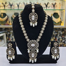 Rajwadi Collection Premium Pota And Austrain Pearl Ethnic Necklace Set