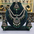 Rajwadi Collection Premium Pota And Austrain Pearl Ethnic Necklace Set 