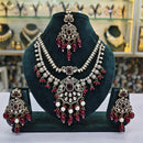 Rajwadi Collection Premium Pota And Austrain Pearl Ethnic Necklace Set