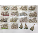 Rajwadi Collection Premium Shine Crystal And Pearl Dangler Earrings With Maangtikka