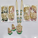 Rajwadi Collection Royal Pota Stone Pearl And Beads Meenakari Long Necklace Set