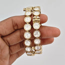 Rajwadi Collection Heritage Polki Kundan Stone Openbale Bangles Set