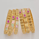 Rajwadi Collection Heritage Pota Stone And Meenakari Bangles Set 
