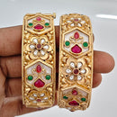 Rajwadi Collection Heritage Pota Stone Bangles Set 