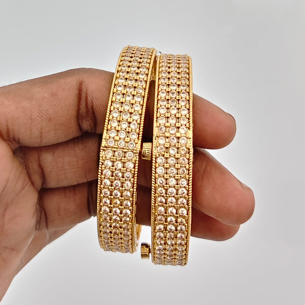 Rajwadi Collection Heritage Austrian Stone Openbale Bangles Set