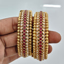 Rajwadi Collection Heritage Pota Stone Bangles Set 