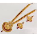  Rajwadi Collection Signature Kundan Stone And Pearl Long Jewellery Set