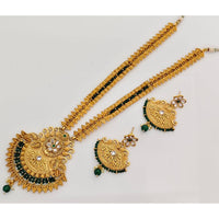  Rajwadi Collection Signature Kundan Stone And Pearl Long Jewellery Set