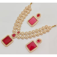 Rajwadi Collection Premium Polki Kundan Stone Necklace Set