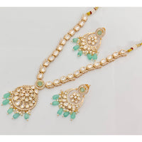Rajwadi Collection Premium Polki Kundan Stone And Beads Necklace Set