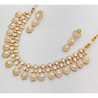 Rajwadi Collection Premium Polki Kundan Stone Necklace Set
