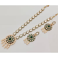 Rajwadi Collection Premium Polki Kundan Stone And Meenakari Necklace Set