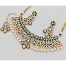 Rajwadi Collection Premium Polki Kundan Stone And Meenakari Necklace Set