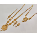 Rajwadi Collection Pota Stone And Beads Double Layer Necklace Set