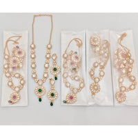 Rajwadi Collection Royal Polki Kundan Stone Pearl And Beads Designer Necklace Set