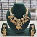 Rajwadi Collection Royal Kundan And Pota Stone And Pearl Necklace Set