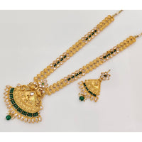 Rajwadi Collection Heritage Kundan Stone And Crystal Long Necklace Set with Bird Motifs