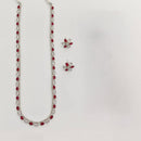 Rajwadi Collection Urban Crystal And Pota Stone Long Necklace Set