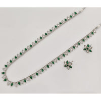 Rajwadi Collection Urban Crystal And Pota Stone Long Necklace Set