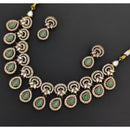 Rajwadi Collection Glamour Pota Stone And Austrian Stones Necklace Set