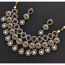 Rajwadi Collection Enamour Pota Stone And Crystal Necklace Set