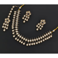 Rajwadi Collection Eternia Polki Kundan And Crystal Necklace Set