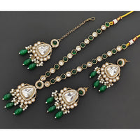 Rajwadi Collection Exquisite Polki Kundan And Crystal Necklace Set