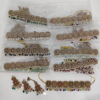 Rajwadi Collection Traditional Pota Stone And Pearls Choker Necklace Set