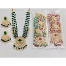 Rajwadi Collection Heritage Pota Stone And Pearl Long Necklace Set