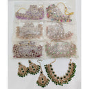 Rajwadi Collection Luxury Pota Stone And Beads Choker Necklace Set