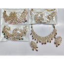 Rajwadi Collection Luxury Polki Kundan And Pearl And Beads Choker Necklace Set