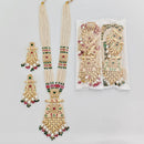 Rajwadi Collection Viraasat Pota Stone And Pearl Long Necklace Set