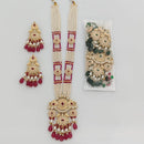 Rajwadi Collection Regal Pearl And Pota Stone Long Necklace Set