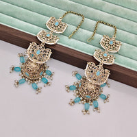 Rajwadi Collection Luxury Crystal Stone Pearl And Beads Jhumki Earrings