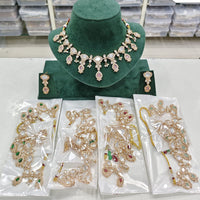 Rajwadi Collection Regal Polki Kundan Stone Festive Necklace Set