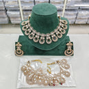 Rajwadi Collection Regal Polki Kundan Stone Festive Necklace Set