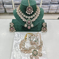 Rajwadi Collection Regal Polki Kundan Stone Festive Necklace Set