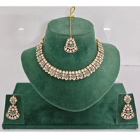 Rajwadi Collection Heritage Pota Stone Necklace Set