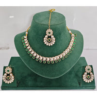 Rajwadi Collection Heritage Pota Stone Necklace Set