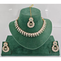 Rajwadi Collection Heritage Pota Stone Necklace Set